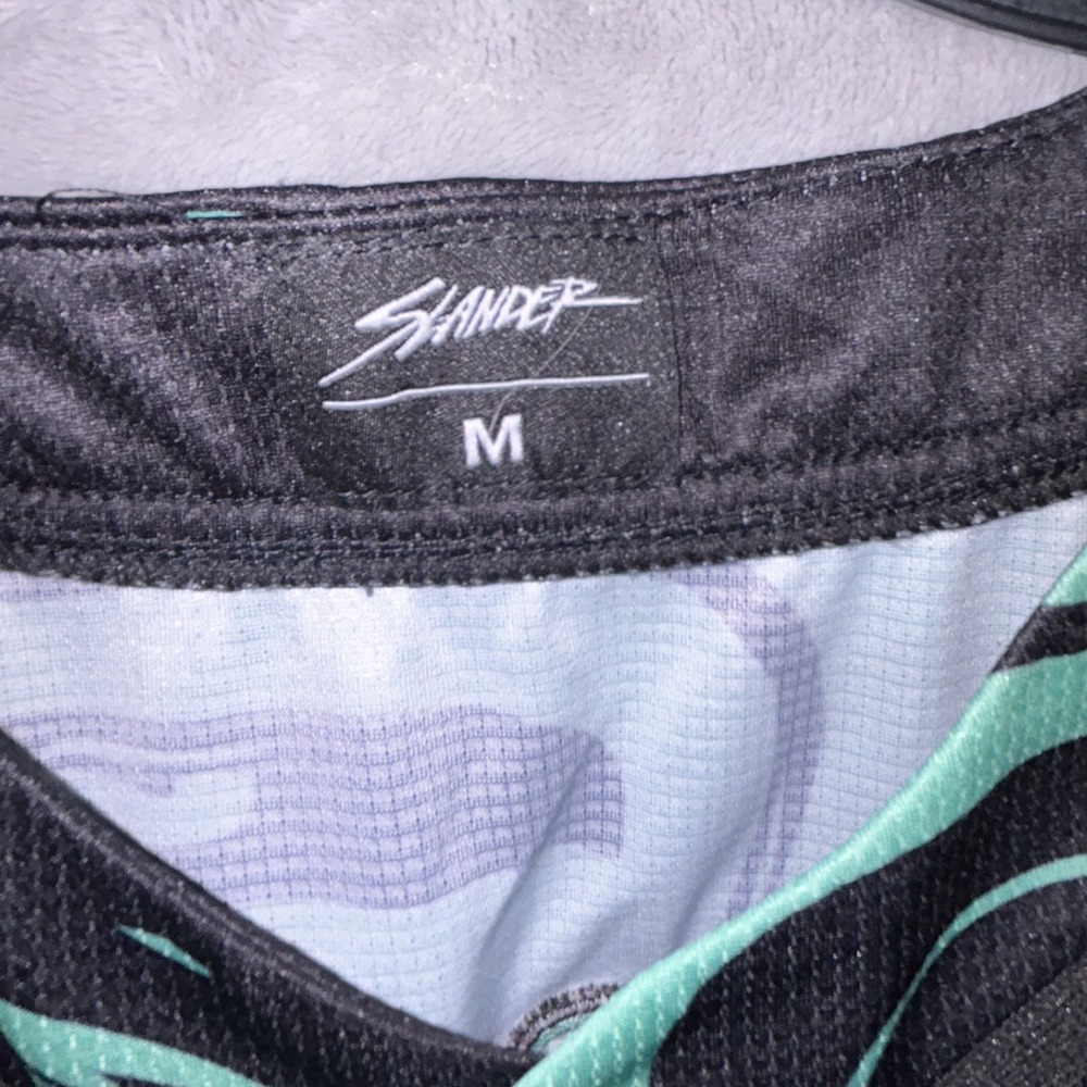 Slander Medium Official Marble Green Astronaut Baseball Jersey Mens - Picture 6 of 10
